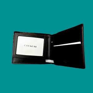 Coach Men's PVC Short Wallet | Dark Brown | Brand New